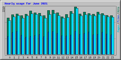 Hourly usage for June 2021